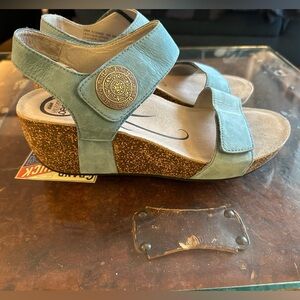 Women's Teal Wedge Sandals